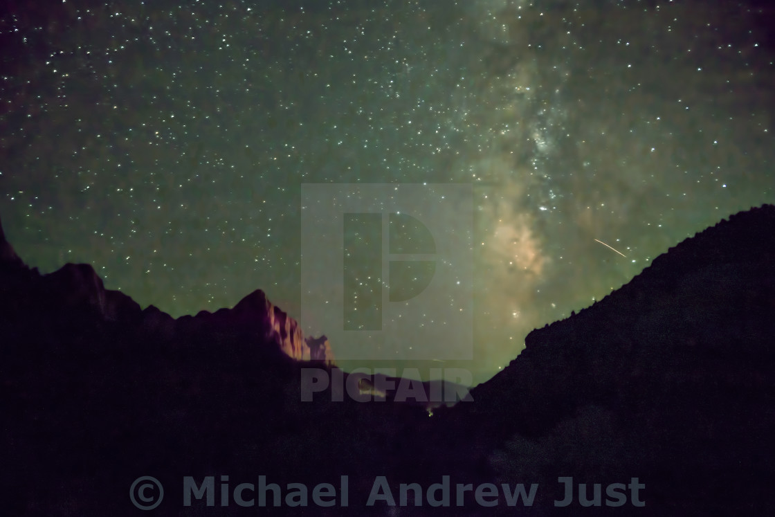 "Zion Milky Way" stock image