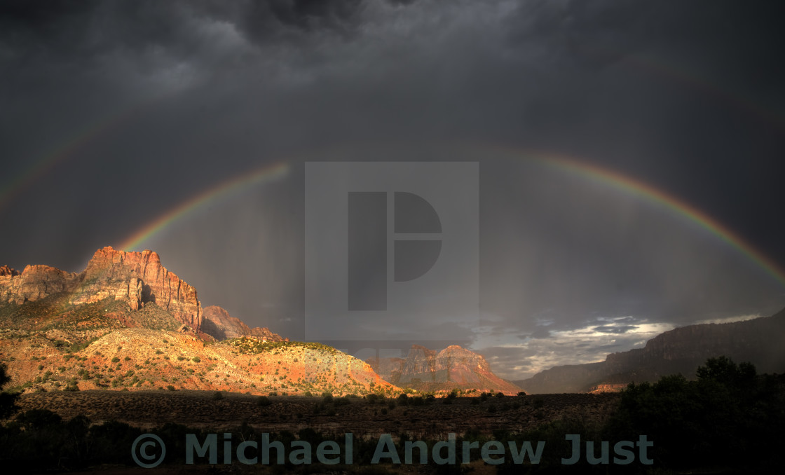 "Zion Rainbow" stock image