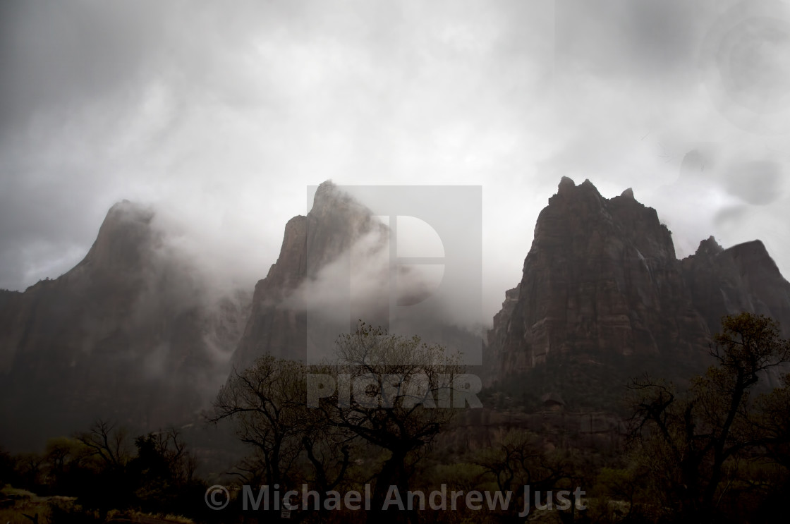 "Stormy Zion" stock image