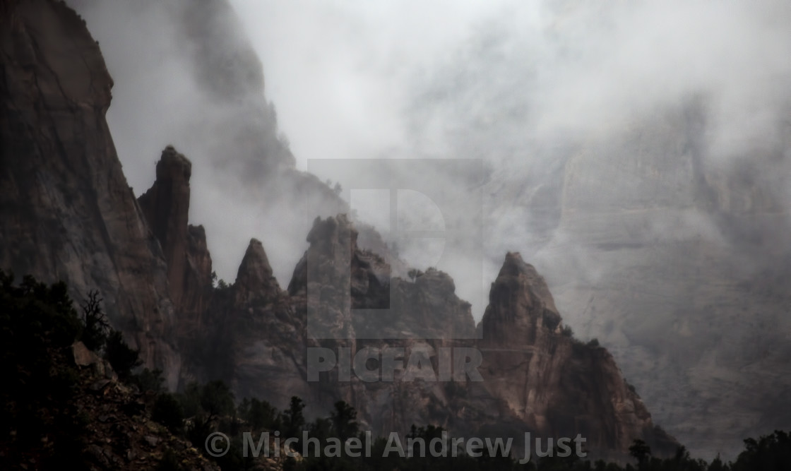 "Stormy Zion" stock image