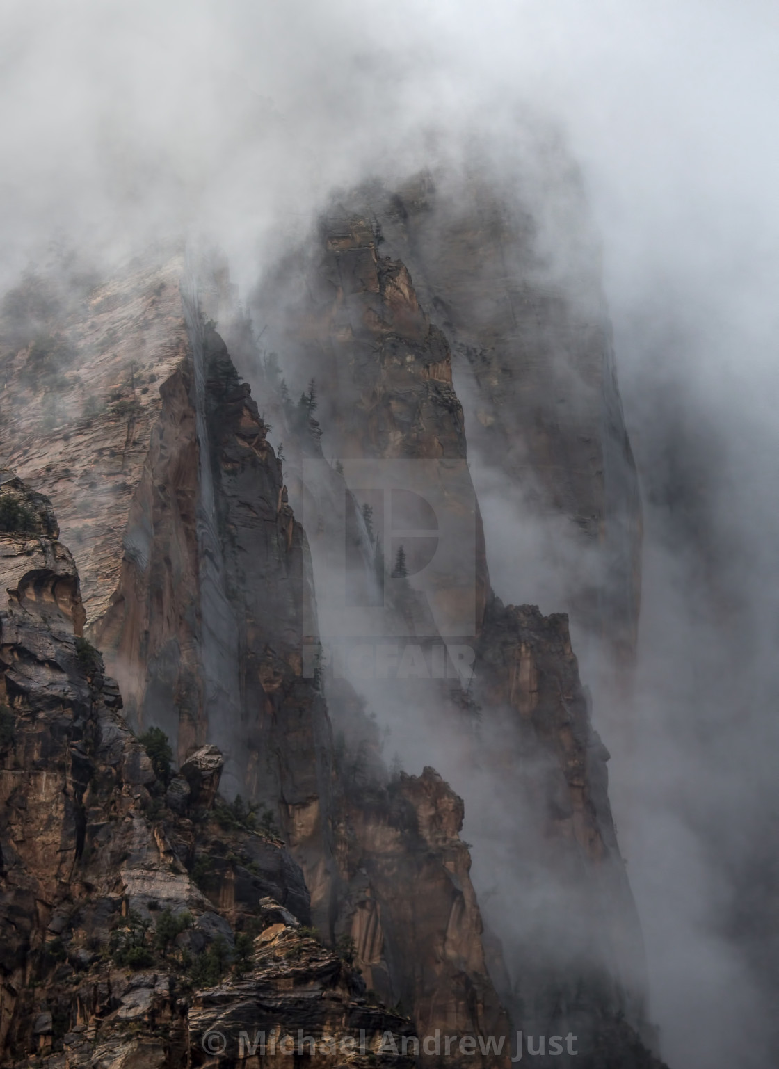 "Stormy Zion" stock image