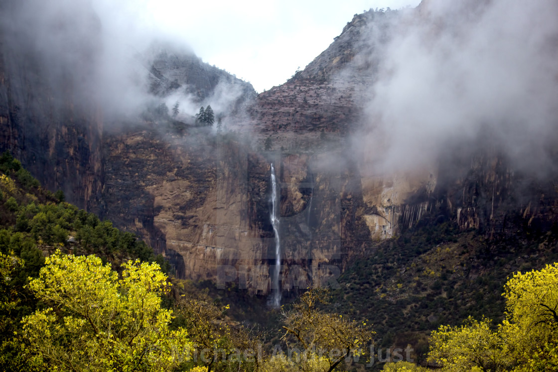 "Zion Waterfall" stock image