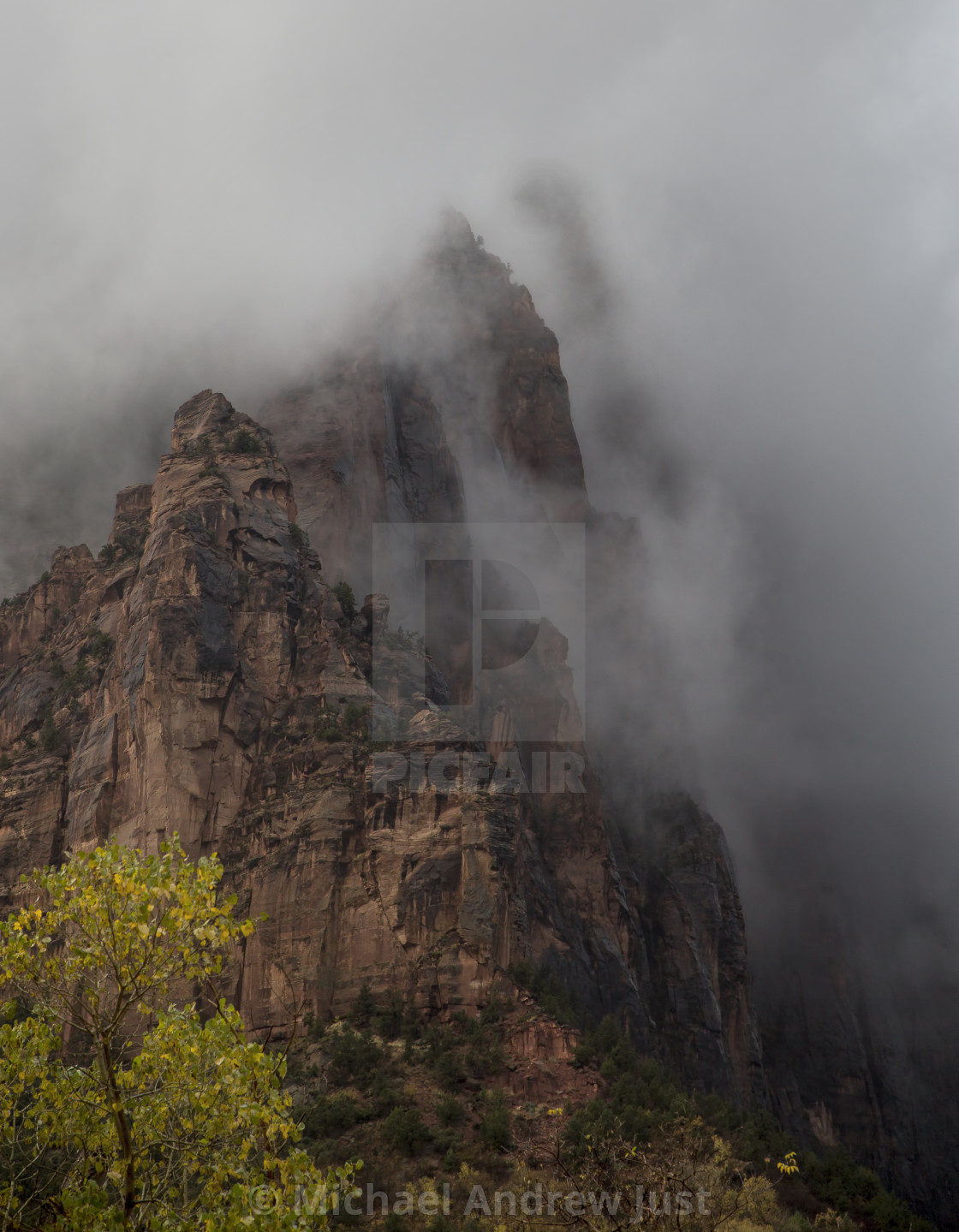 "Stormy Zion" stock image