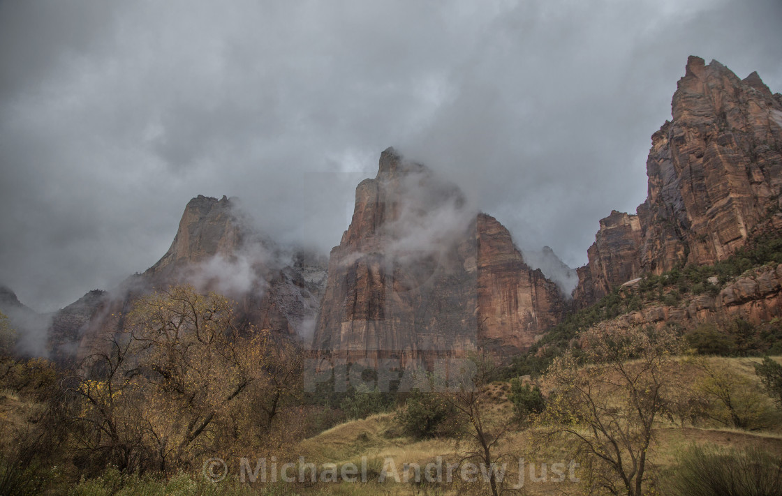 "Stormy Zion" stock image