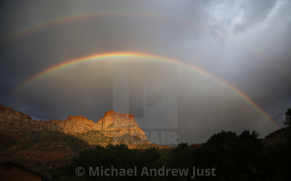 "Zion Rainbow" stock image