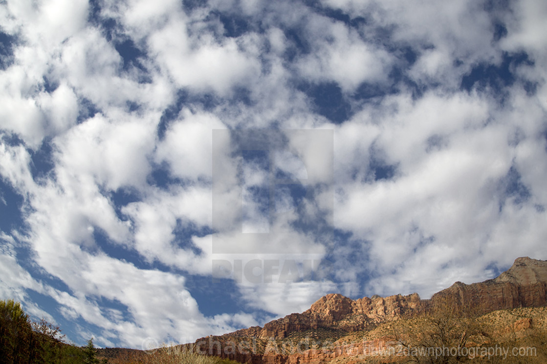 "Zion Pattern Sky" stock image