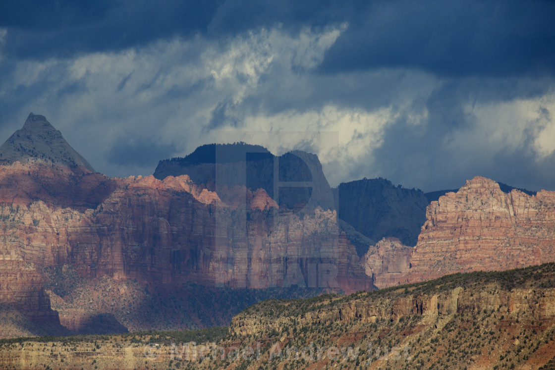 "Zion's West Temple" stock image