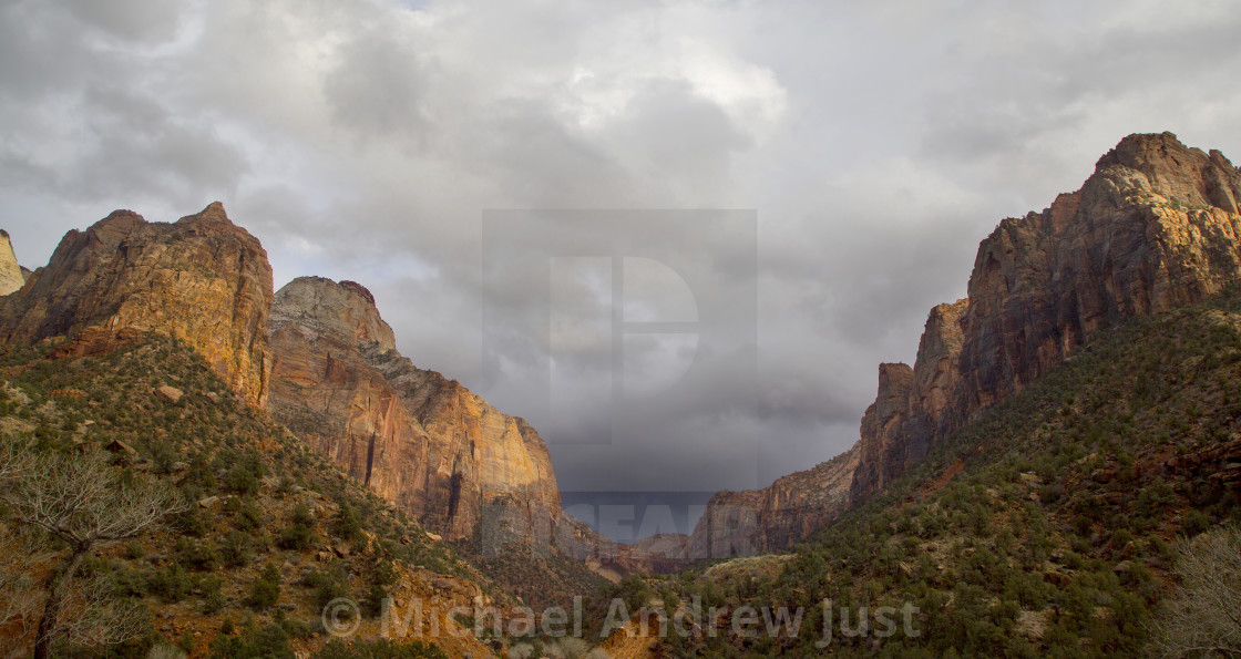 "Stormy Zion" stock image