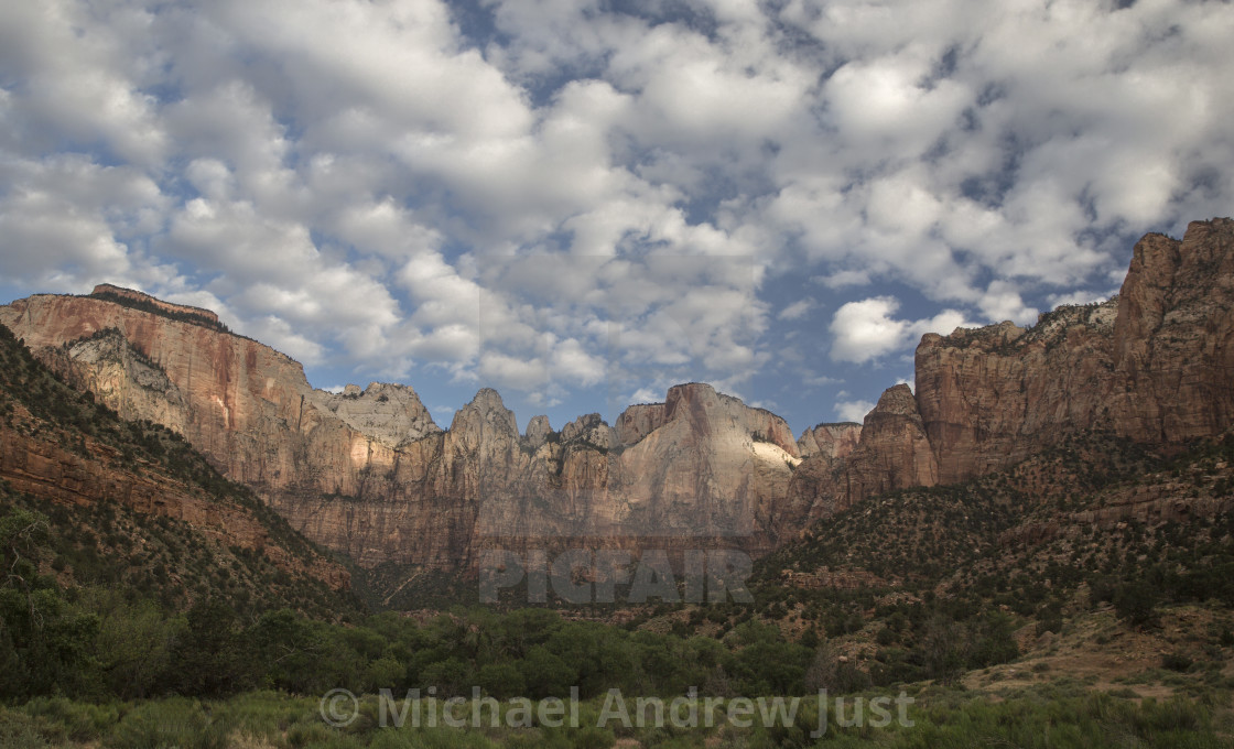 "Zion Canyon Sunrise" stock image