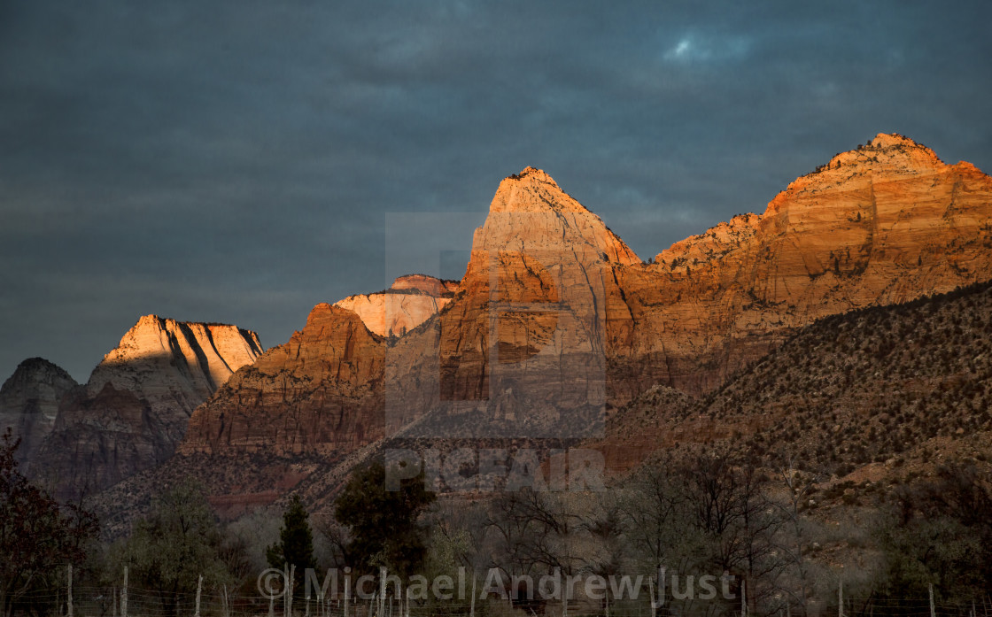 "Zion Sunset" stock image