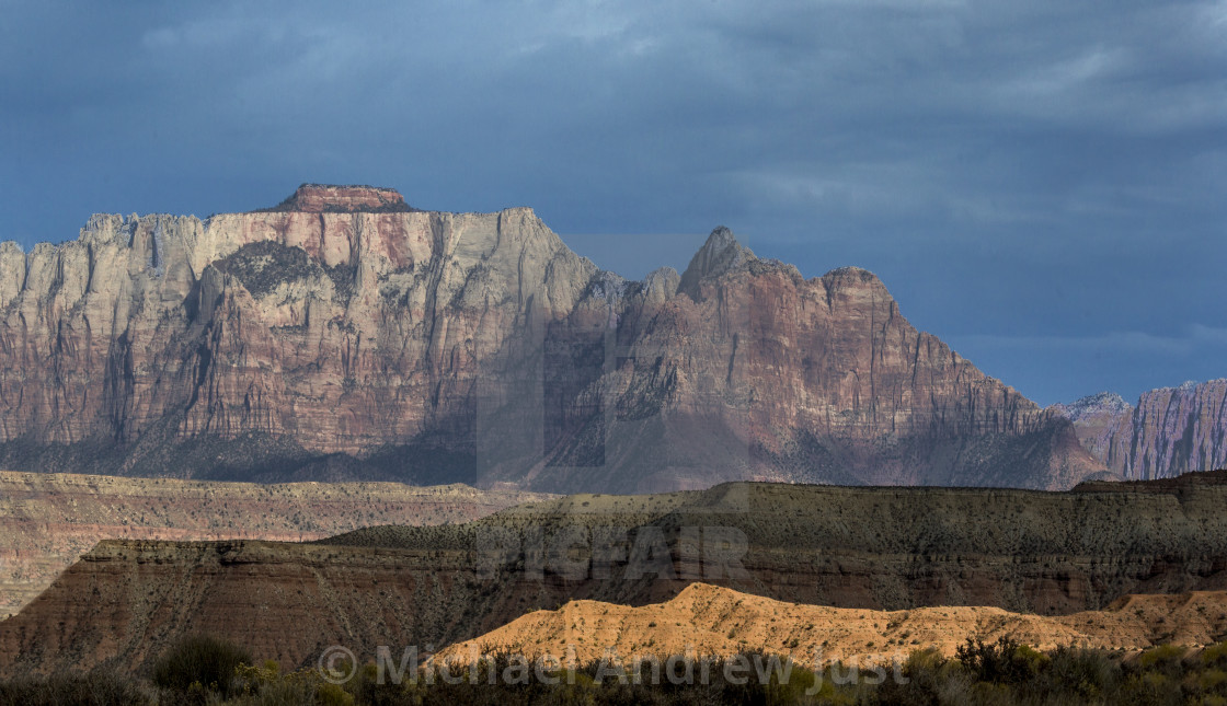 "Zion's West Temple" stock image