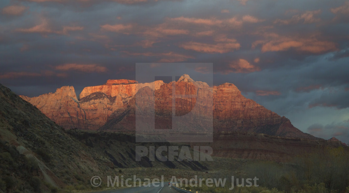 "Zion's West Temple" stock image