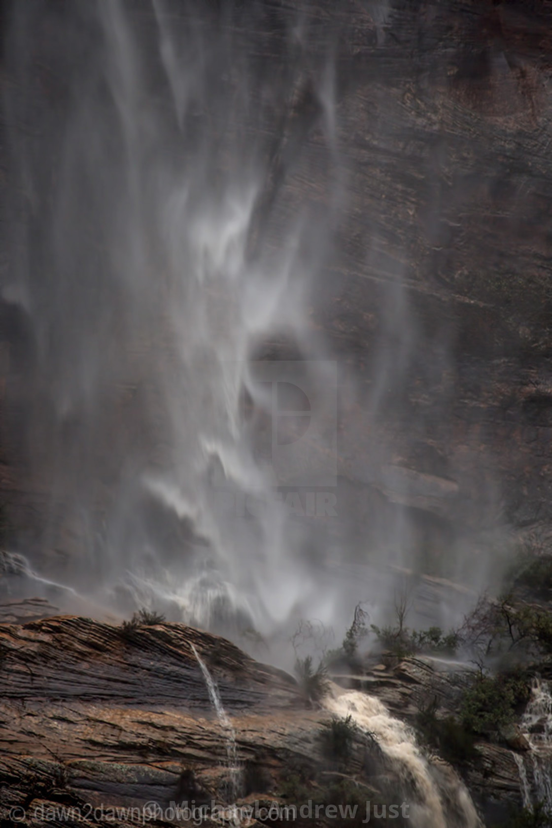 "Zion Waterfall" stock image