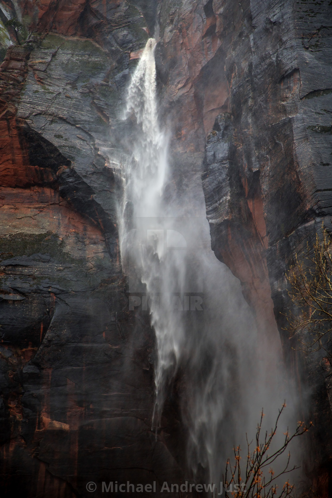 "Zion Waterfall" stock image