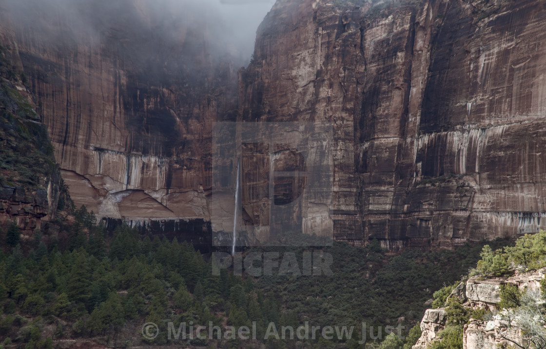 "Stormy Zion National Park" stock image