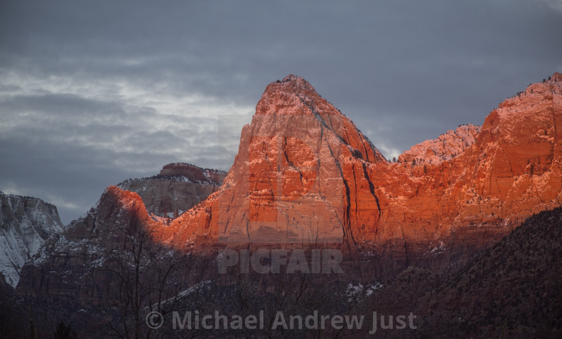 "Zion Winter" stock image