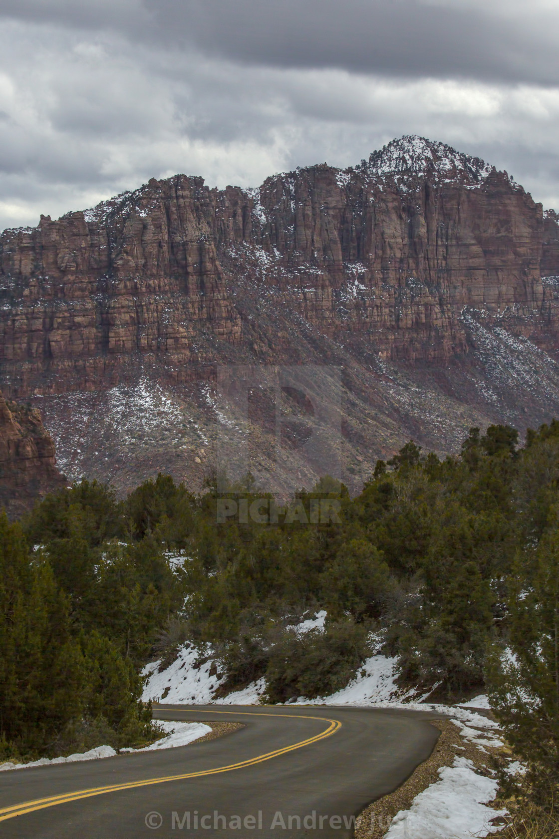 "Zion Winter" stock image