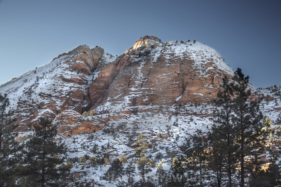 "Zion Winter Sunset" stock image