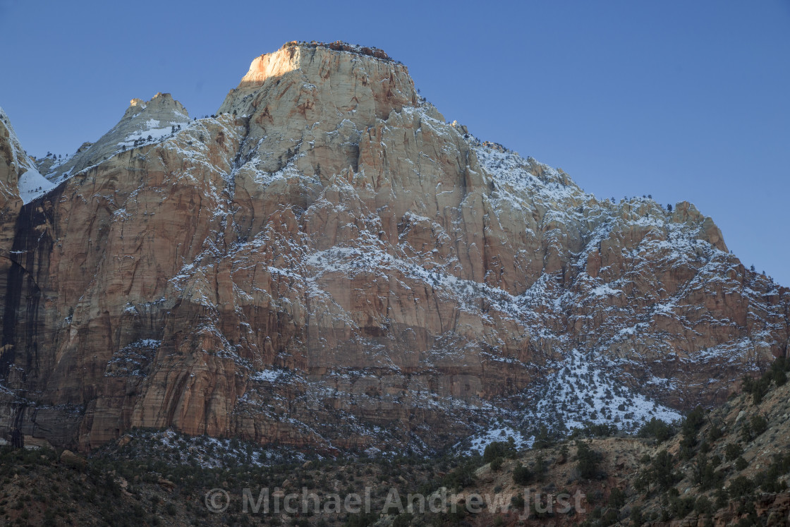 "Zion Winter Sunset" stock image