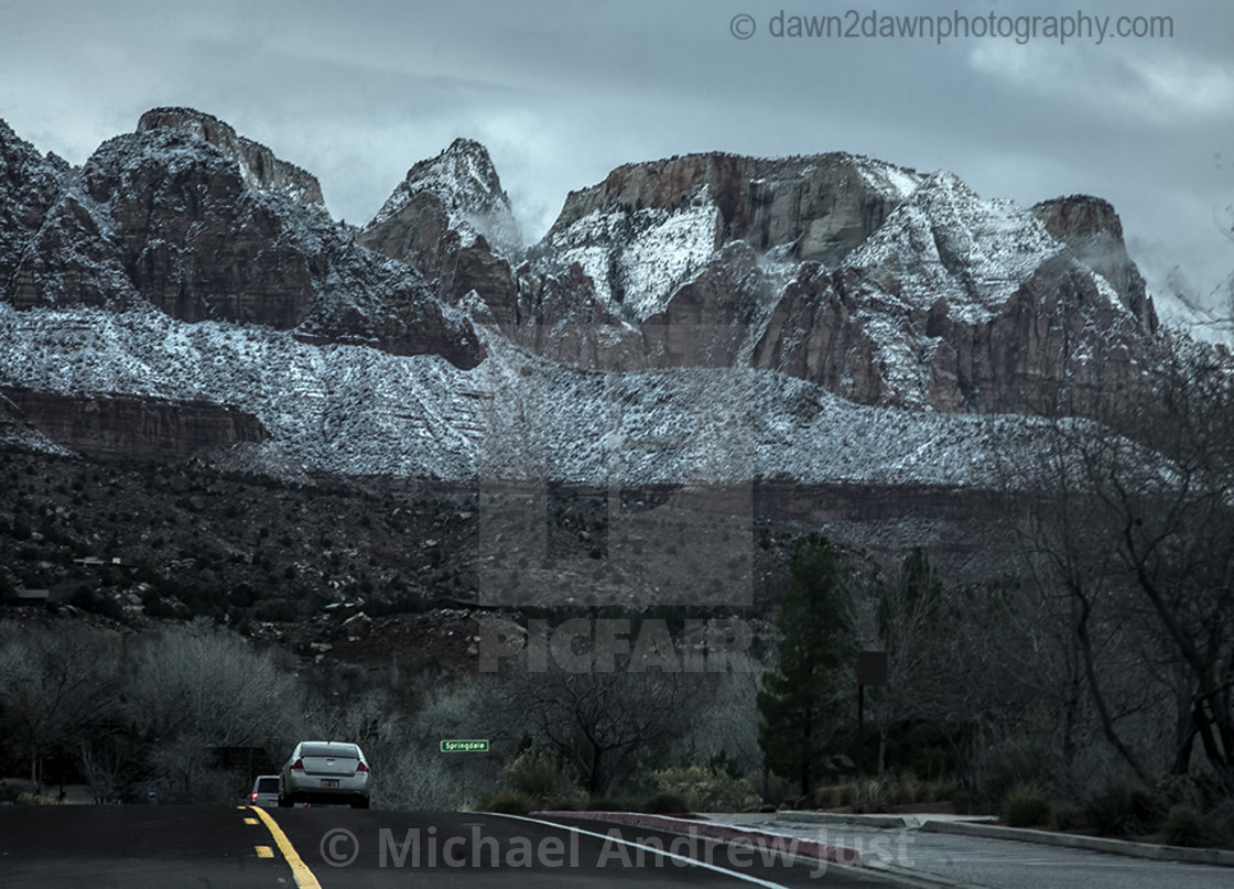 "Zion Winter" stock image