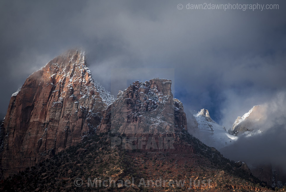 "Zion Winter" stock image