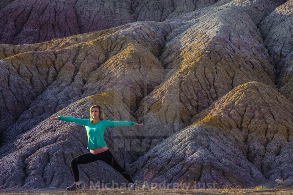 "Yoga At Clay Beds" stock image