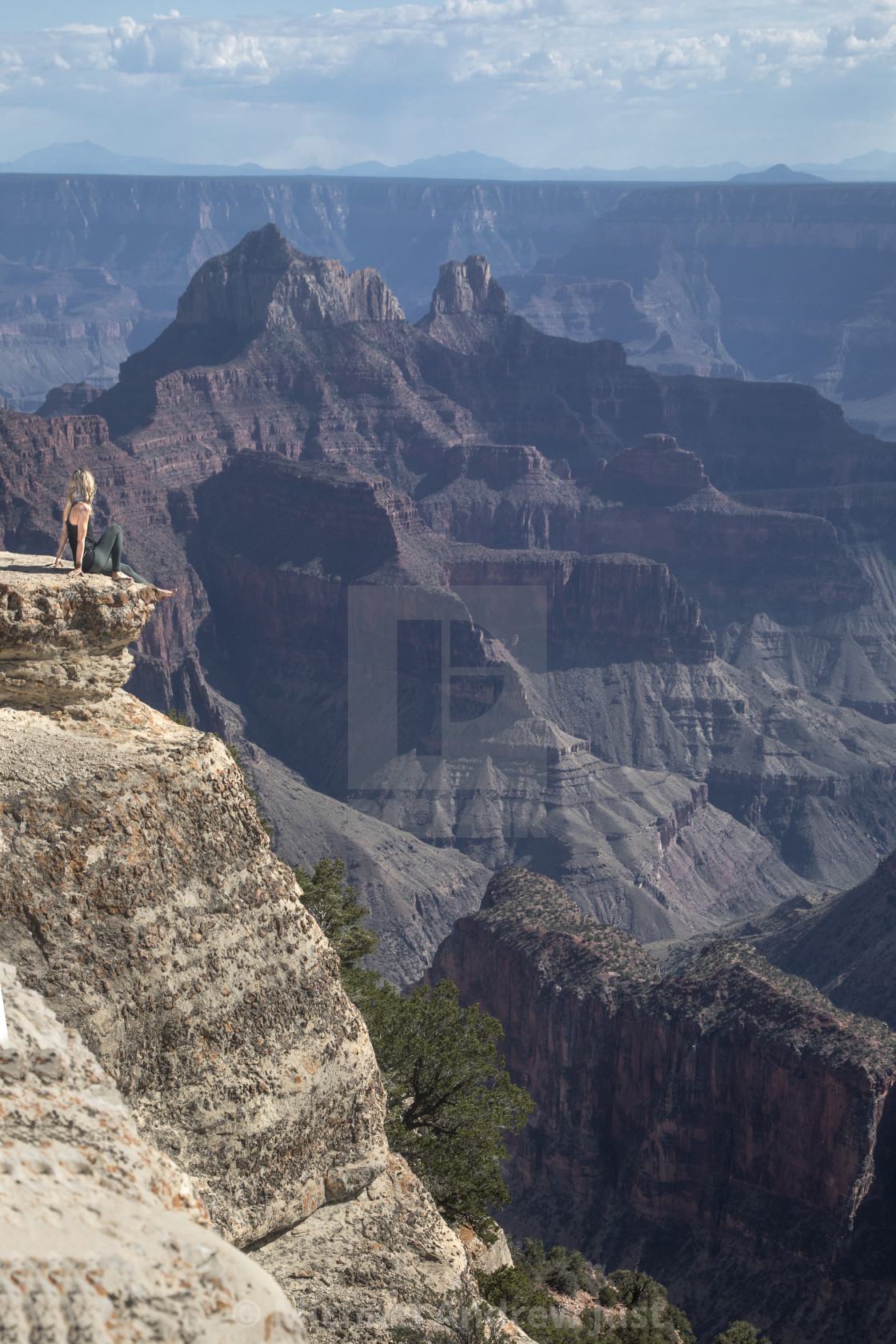 "Woman At Grand Canyon" stock image