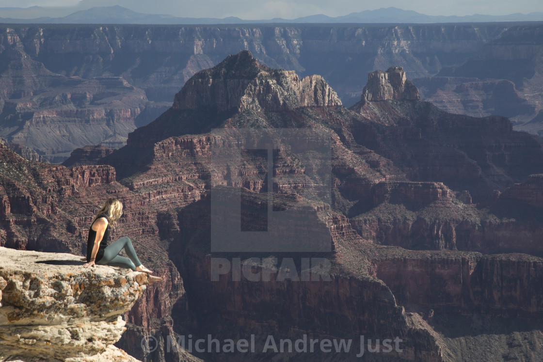 "Woman At Grand Canyon" stock image