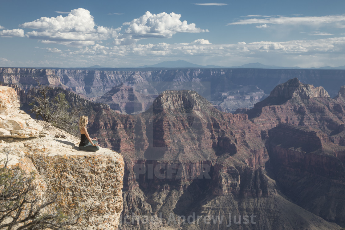 "Woman At Grand Canyon" stock image