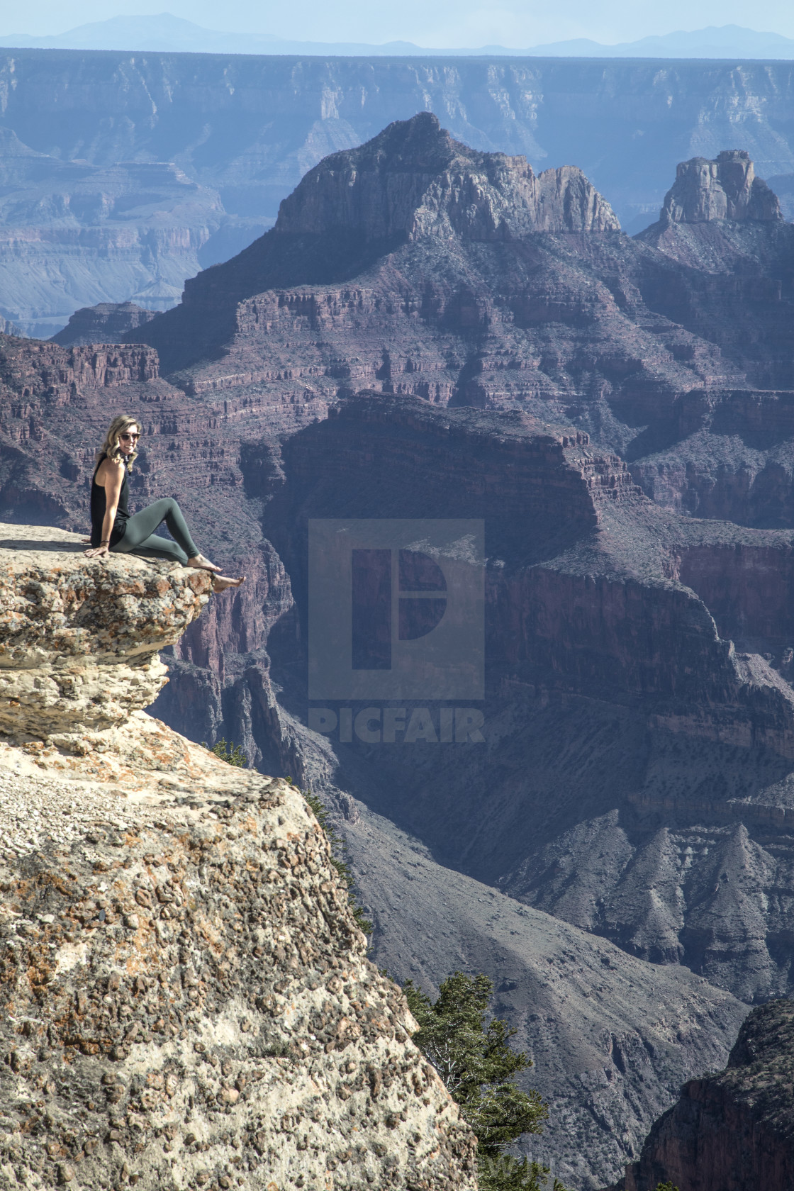 "Woman At Grand Canyon" stock image