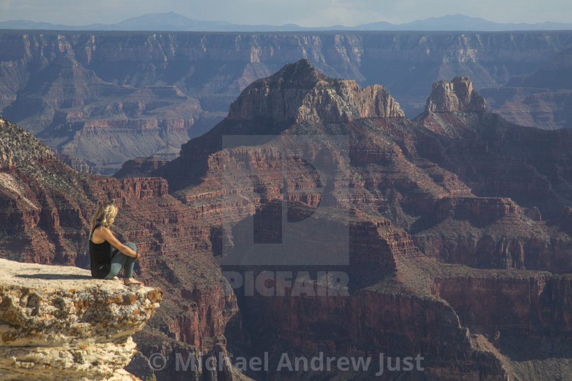 "Woman At Grand Canyon" stock image