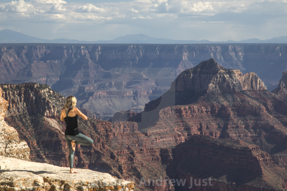 "Woman At Grand Canyon" stock image