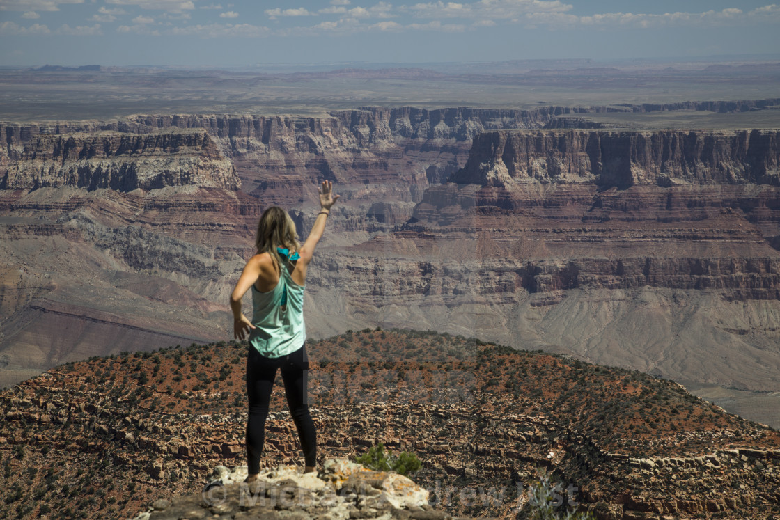 "Woman At Grand Canyon" stock image