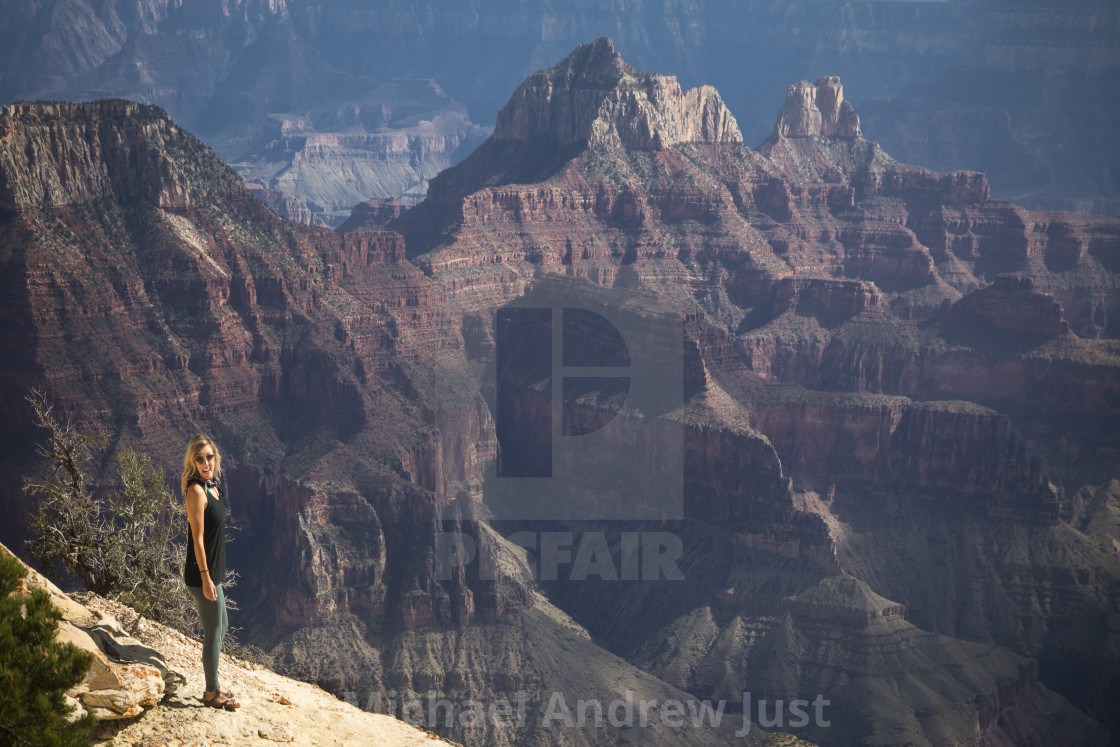 "Woman At Grand Canyon" stock image