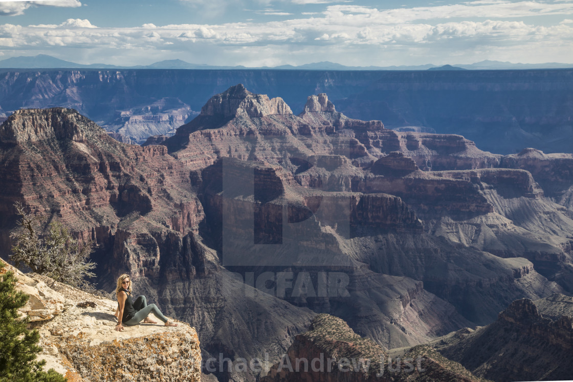 "Woman At Grand Canyon" stock image