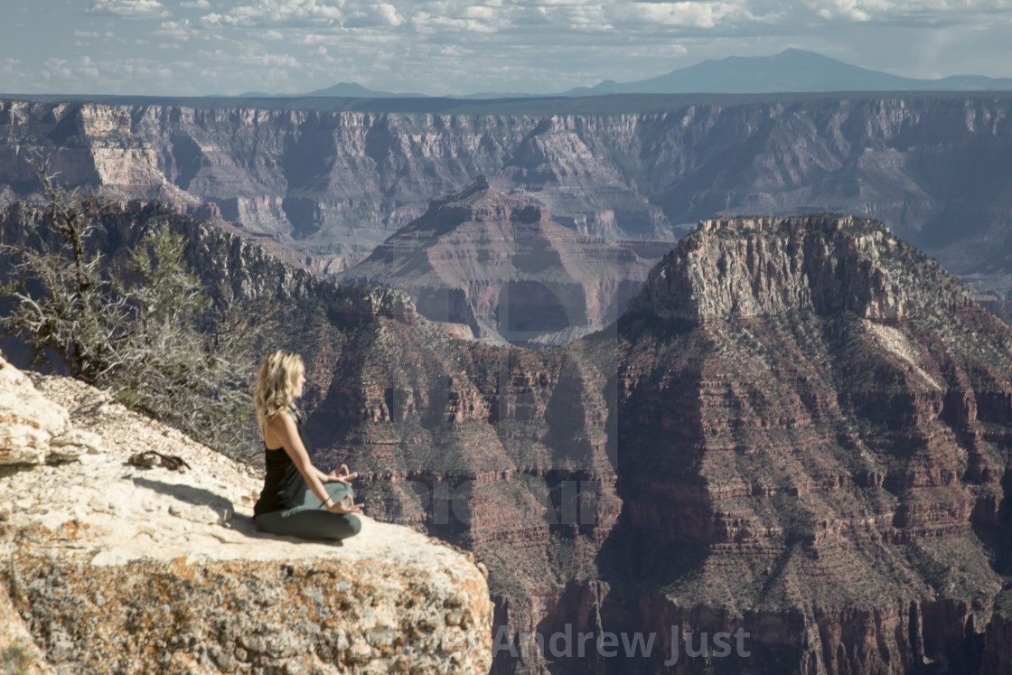 "Woman At Grand Canyon" stock image