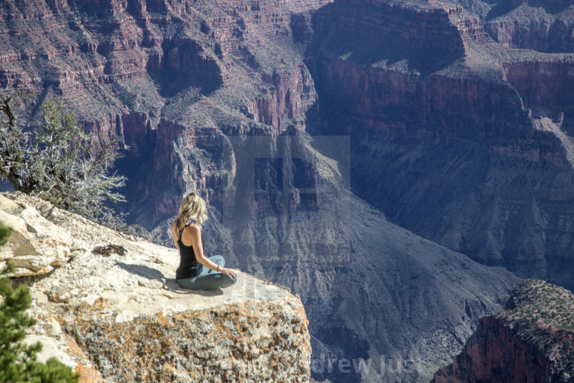 "Woman At Grand Canyon" stock image