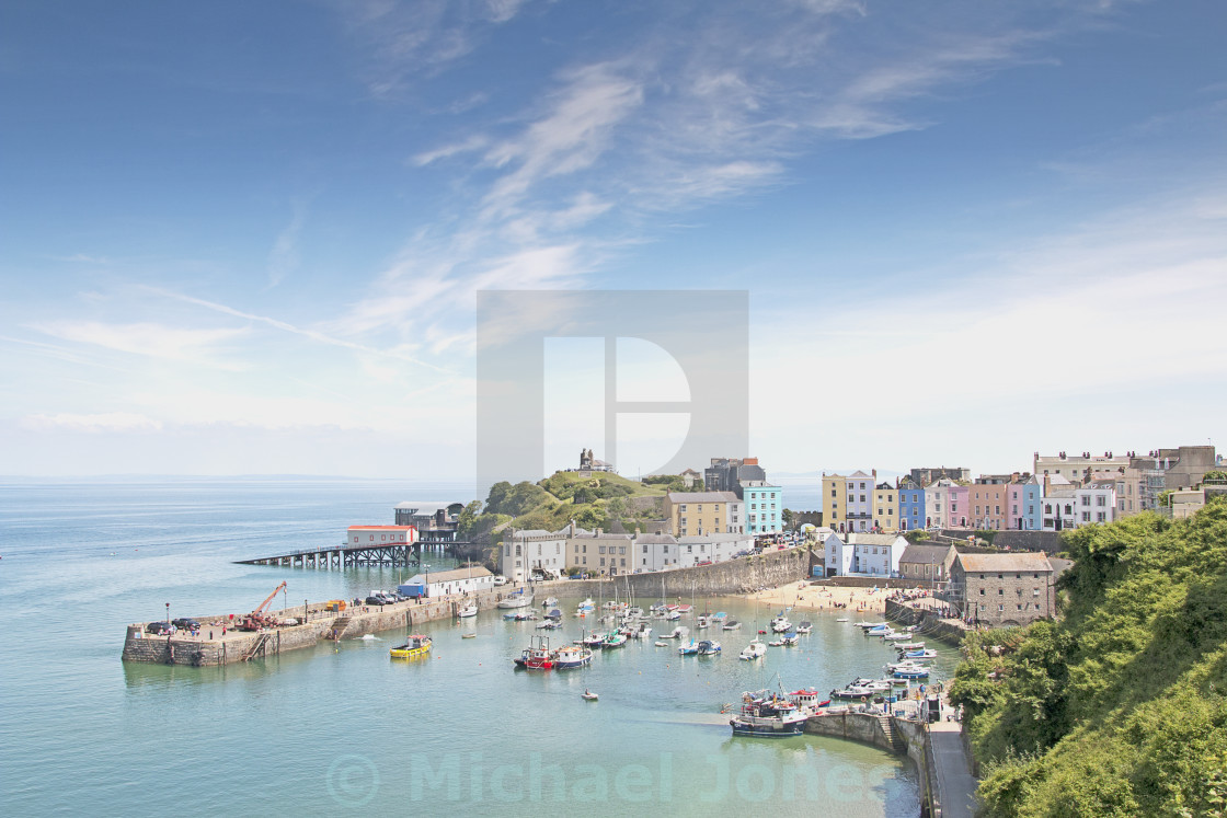 "Tenby Harbour" stock image