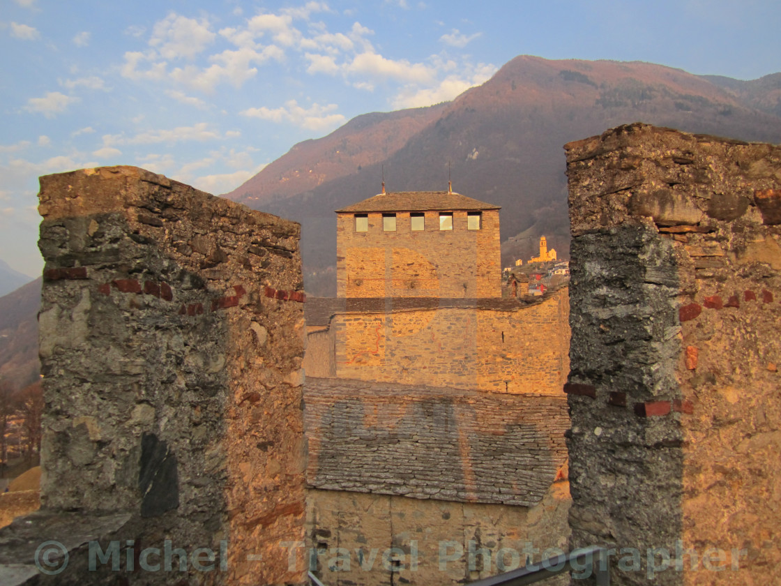 "Montebello - Bellinzona, Switzerland" by Michel - Travel Photographer - £16.62 "Montebello - Bellinzona, Switzerland" stock image