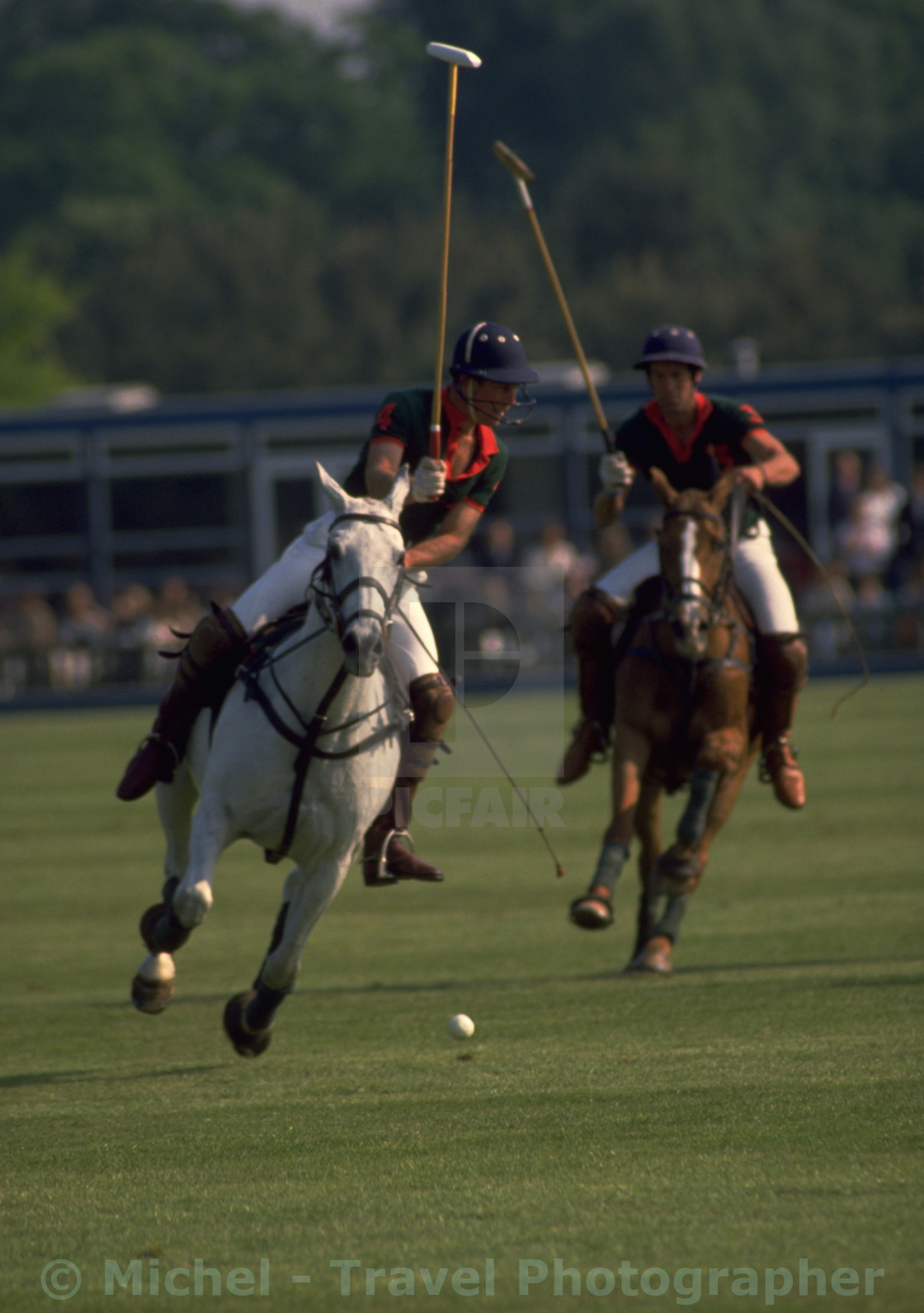 "Prince Charles Playing Polo" by Michel - Travel Photographer - £16.62 "Prince Charles Playing Polo" stock image