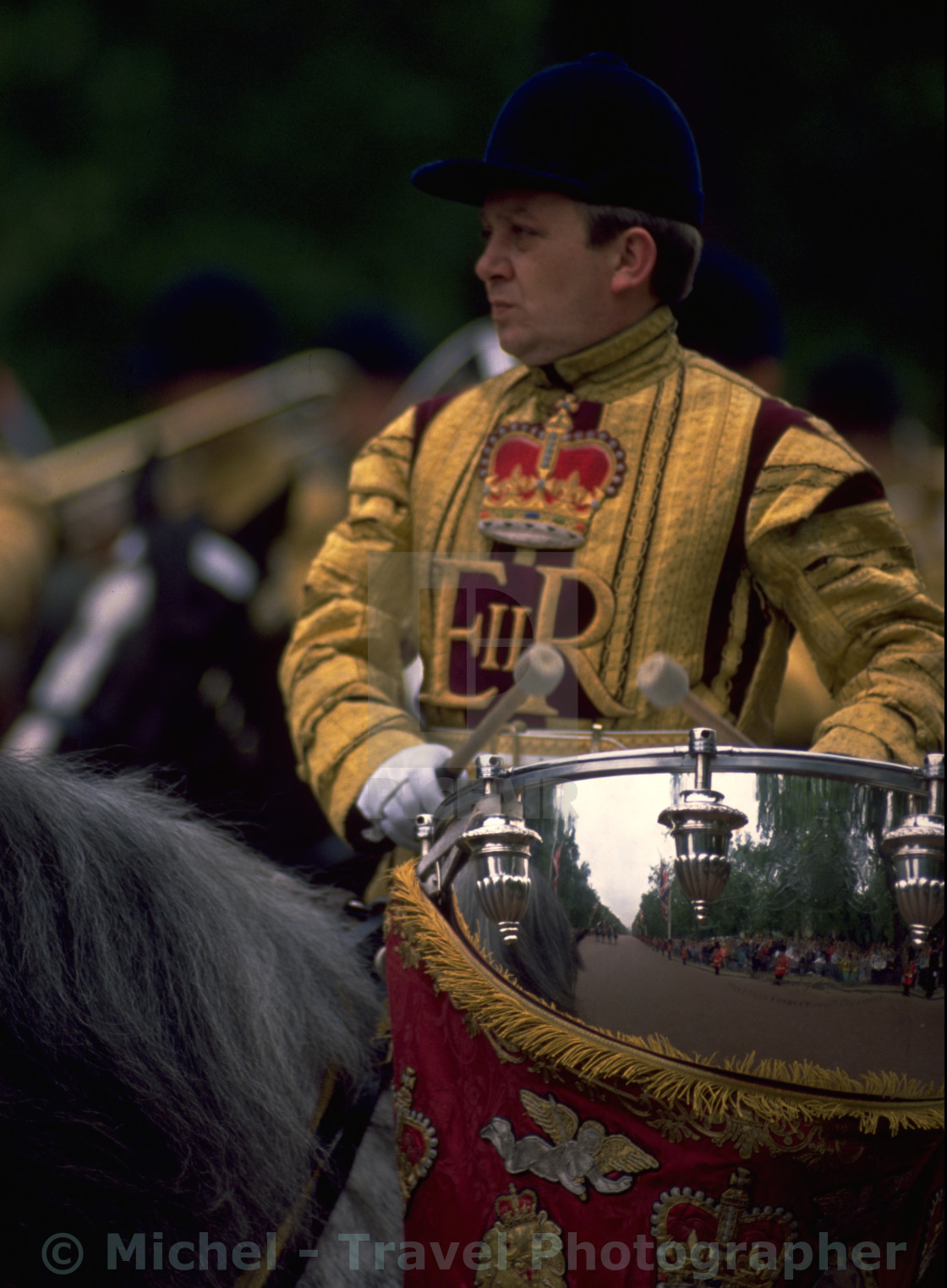 "Drum Horse at Trooping The Colour" by Michel - Travel Photographer - £16.62 "Drum Horse at Trooping The Colour" stock image