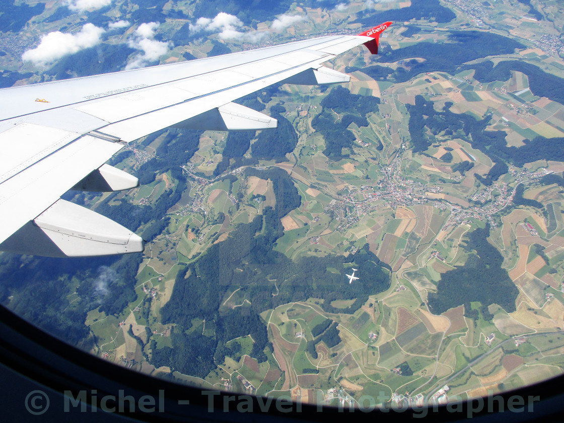 "Air Berlin Over Switzerland" by Michel - Travel Photographer - £16.62 "Air Berlin Over Switzerland" stock image