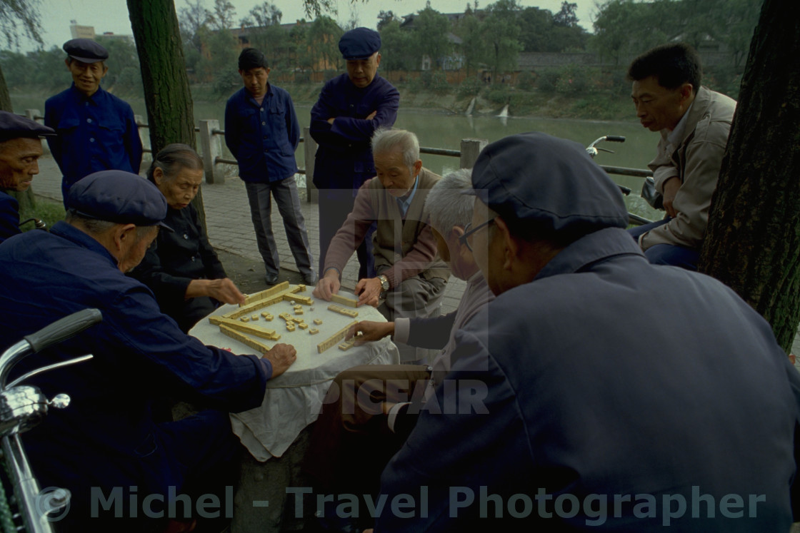 "Mahjong in Guangzhou" by Michel - Travel Photographer - £16.62 "Mahjong in Guangzhou" stock image