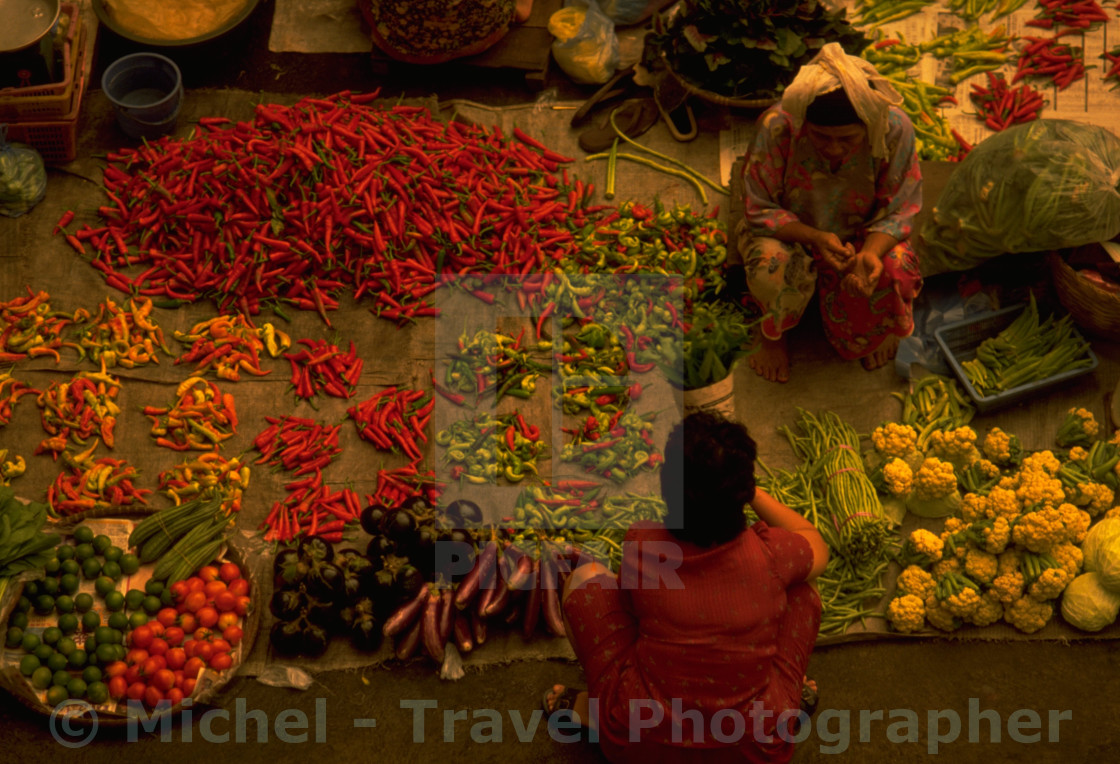 "Vegetable Market in Malaysia" by Michel - Travel Photographer - £16.62 "Vegetable Market in Malaysia" stock image