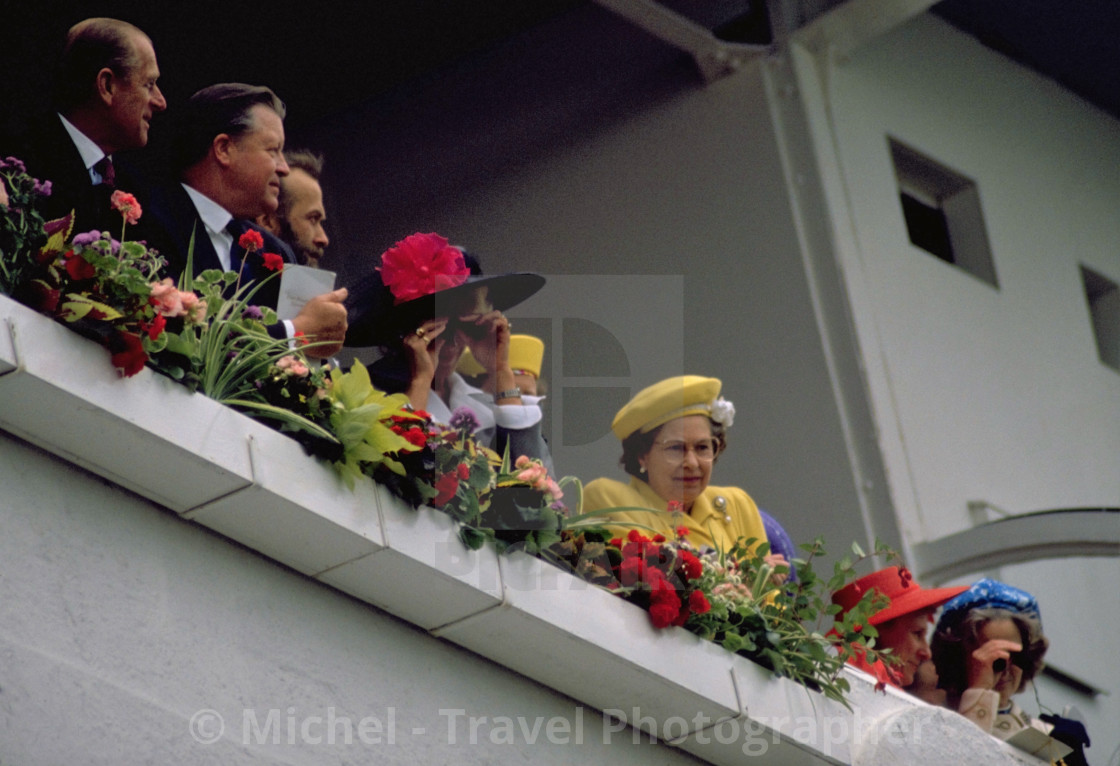 "Queen and Prince Phillip at The Races" by Michel - Travel Photographer - £16.62 "Queen and Prince Phillip at The Races" stock image