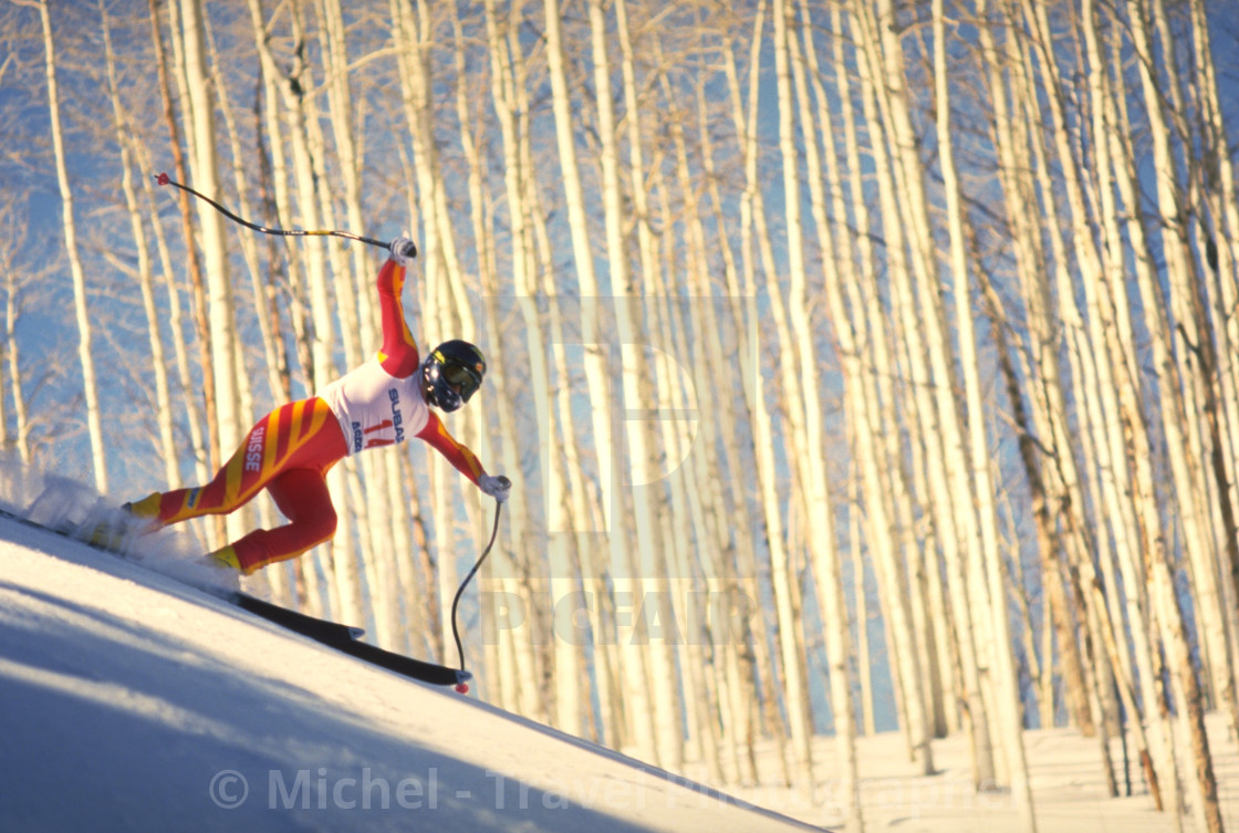 "Skiing in Aspen, Colorado" by Michel - Travel Photographer - £16.62 "Skiing in Aspen, Colorado" stock image
