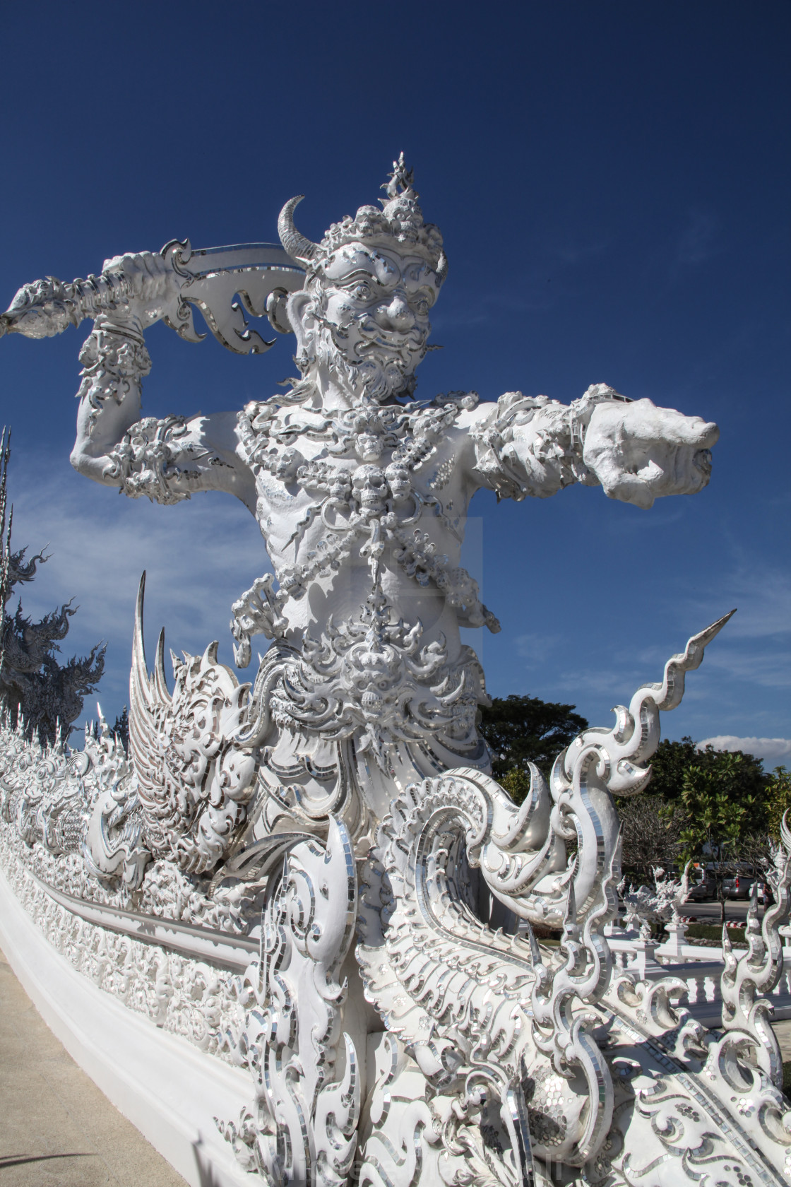 "Mythological Statue at entrance of White Temple" by Michele Martinoli - $50.80 "Mythological Statue at entrance of White Temple" stock image