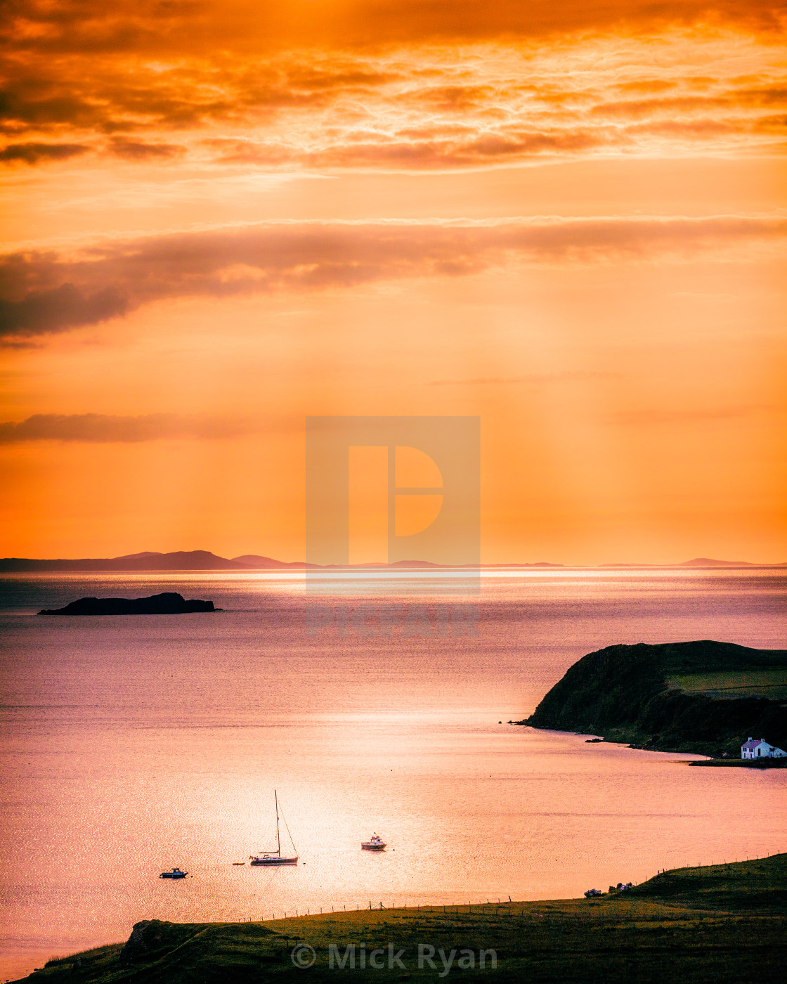 "Sunset In The Hebrides" by Mick Ryan - $92.46 "Sunset In The Hebrides" stock image