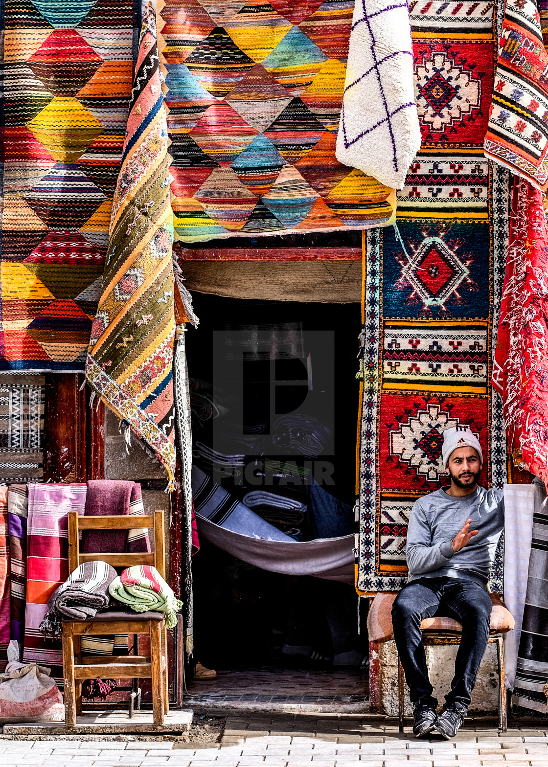 "Carpets For Sale" by Mick Ryan - $92.46 "Carpets For Sale" stock image
