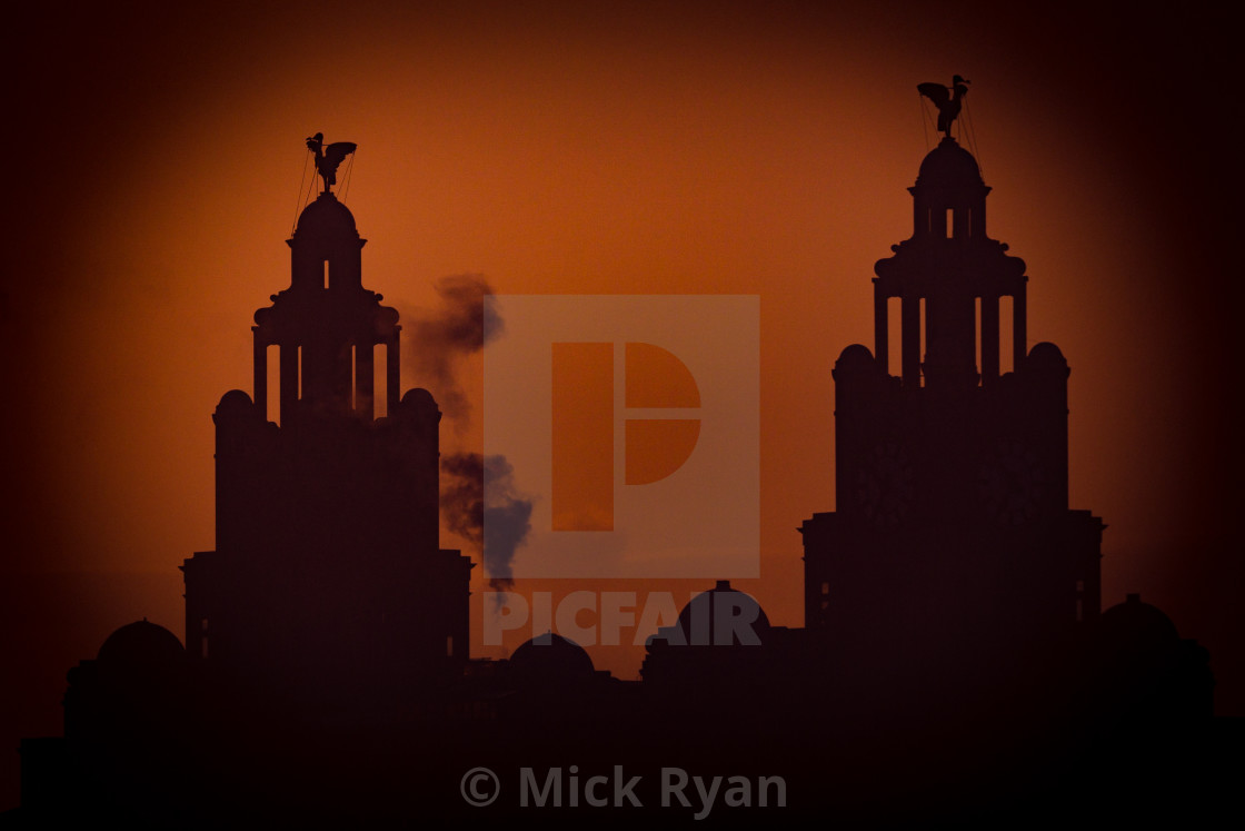 "Liver Birds At Dawn" by Mick Ryan - $92.46 "Liver Birds At Dawn" stock image